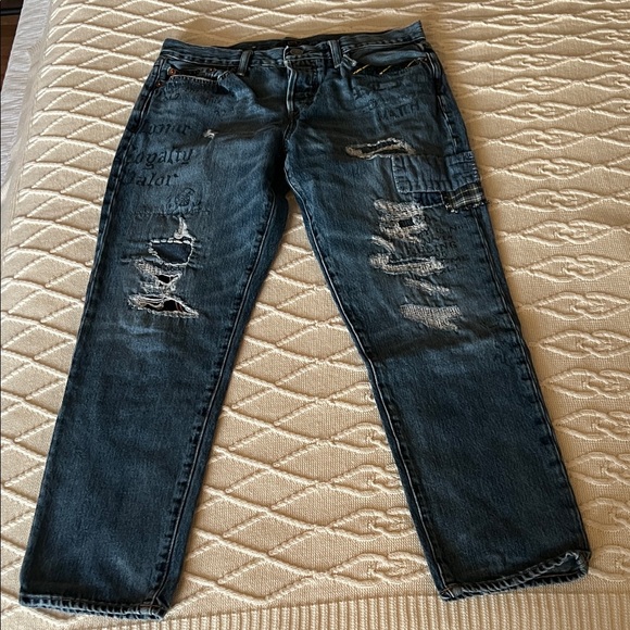 Distressed patchwork jeans by Polo Ralph Lauren size 27 - Picture 2 of 12